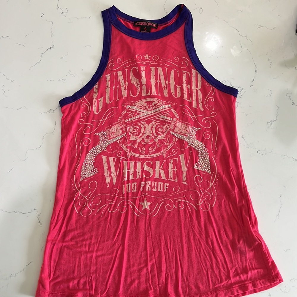 Gunslinger tank with rhinestones